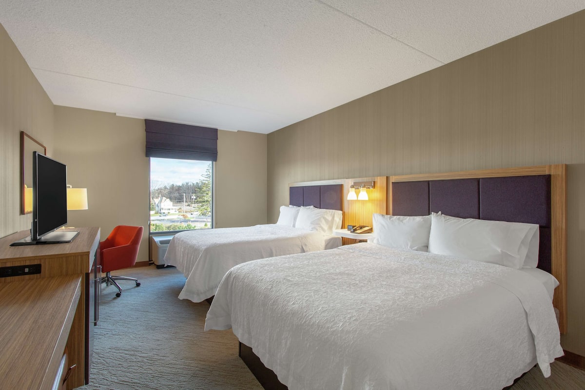 Room, 2 Queen Beds, Non Smoking | Memory foam beds, in-room safe, laptop workspace, iron/ironing board