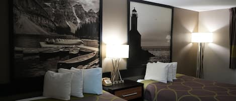 Standard Single Room, 2 Queen Beds | 1 bedroom, desk, iron/ironing board, free WiFi