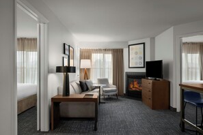 Suite, 2 Bedrooms, Fireplace | Living area | TV - Residence Inn by Marriott Boise West (Boise)