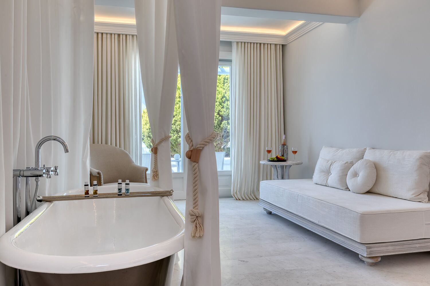 premium aegean room with partial sea view | 1 bedroom, minibar, in-room safe, blackout curtains