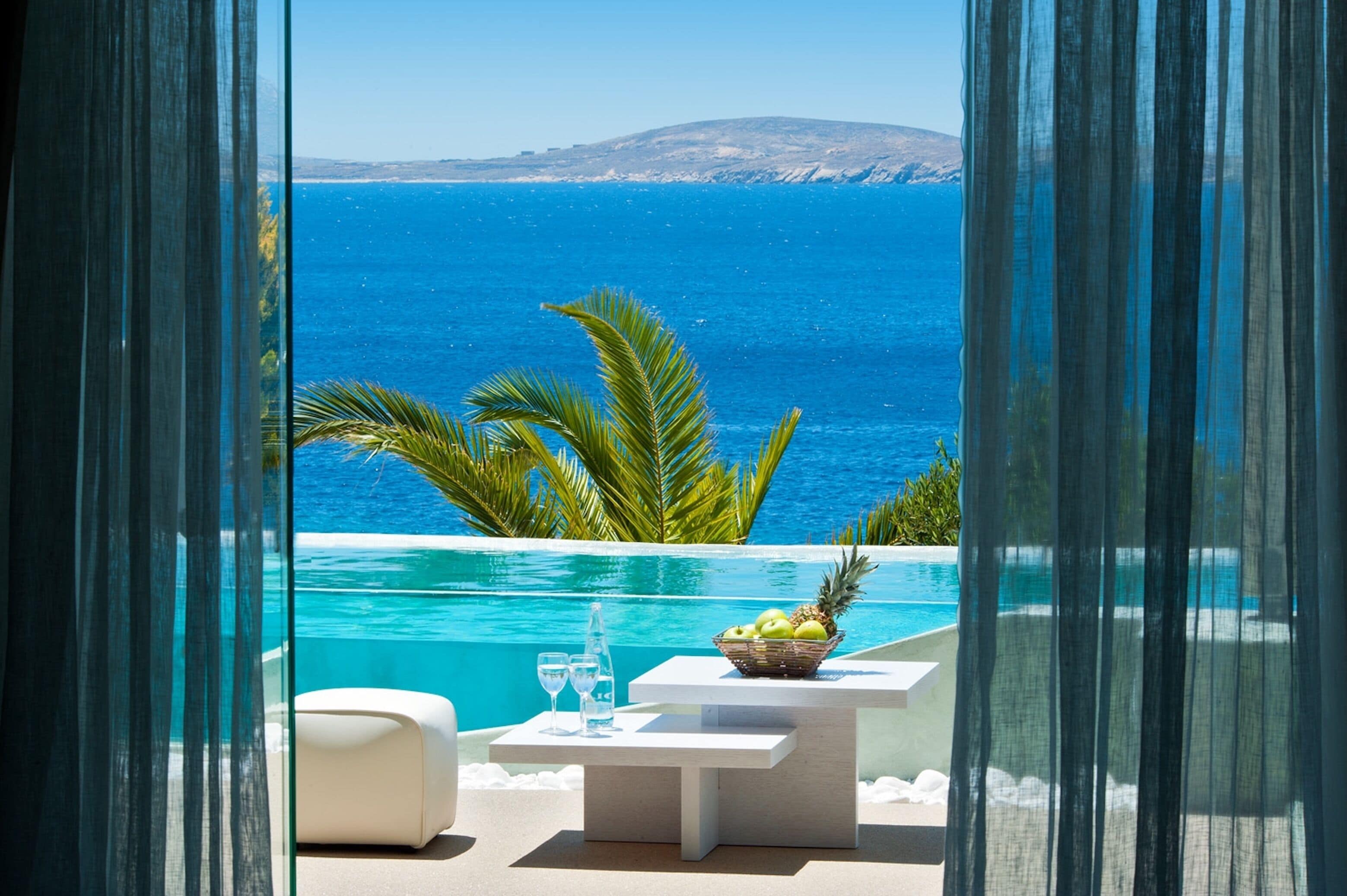 delos two bedroom villa with private pool & sea view | view from room