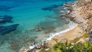 Private beach, beach towels, beach massages