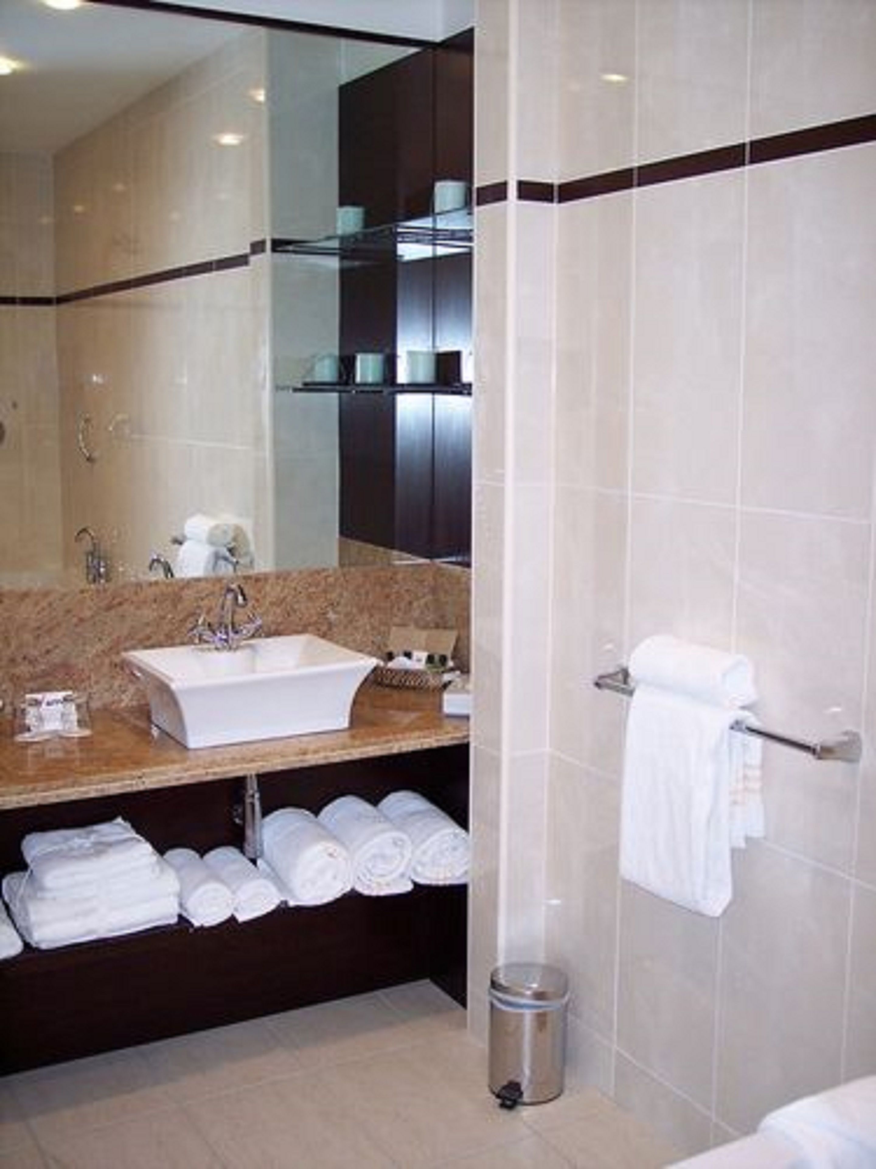 free toiletries, hair dryer, slippers, towels