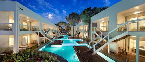 Indoor pool, seasonal outdoor pool