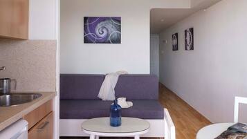 24-inch flat-screen TV with satellite channels, TV