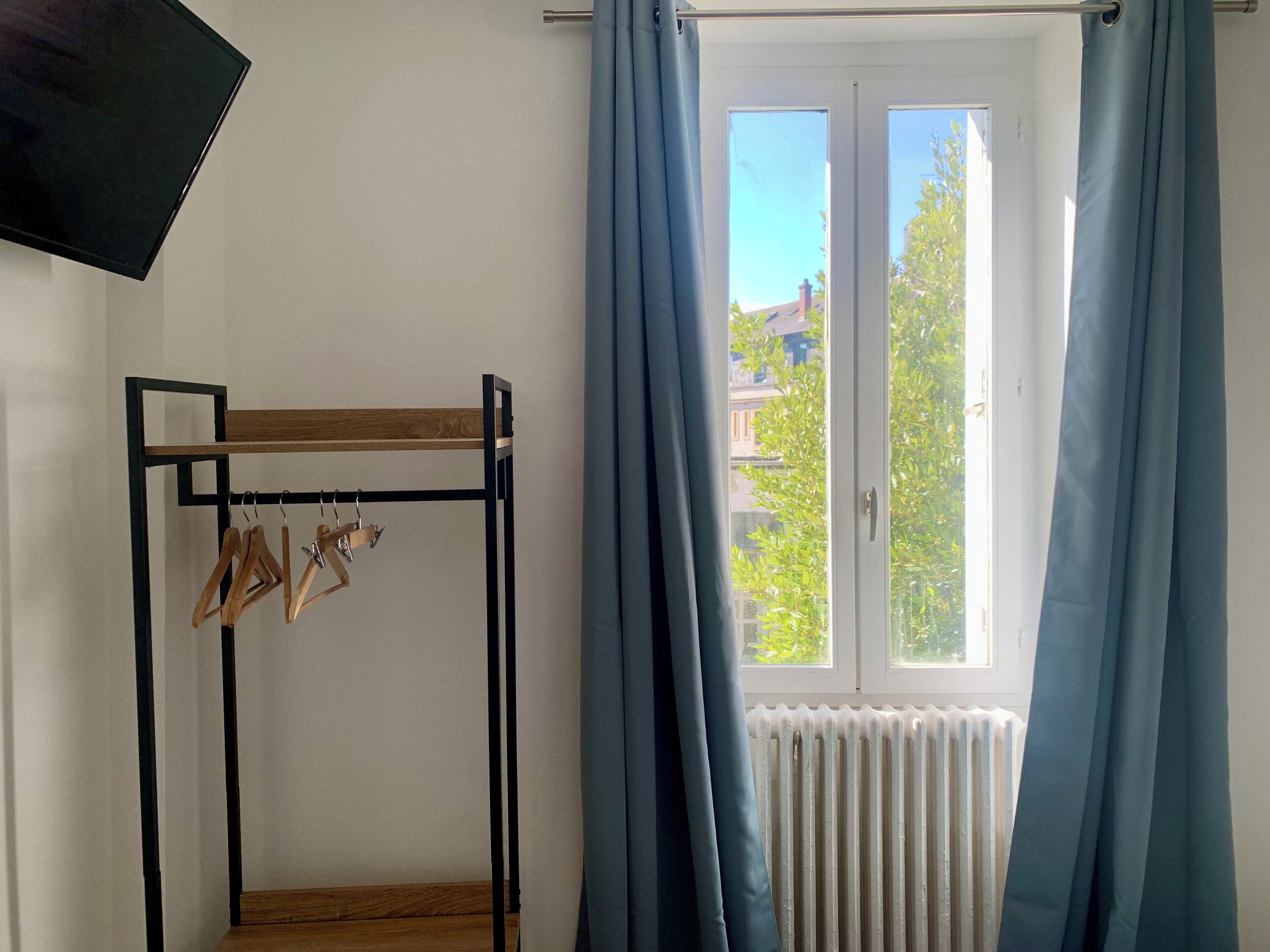 Comfort Double Room | Premium bedding, desk, soundproofing, iron/ironing board