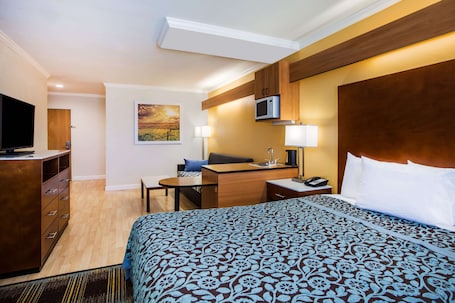 Suite, 1 Queen Bed, Non Smoking | Desk, laptop workspace, iron/ironing board, free cribs/infant beds. Days Inn & Suites by Wyndham Antioch