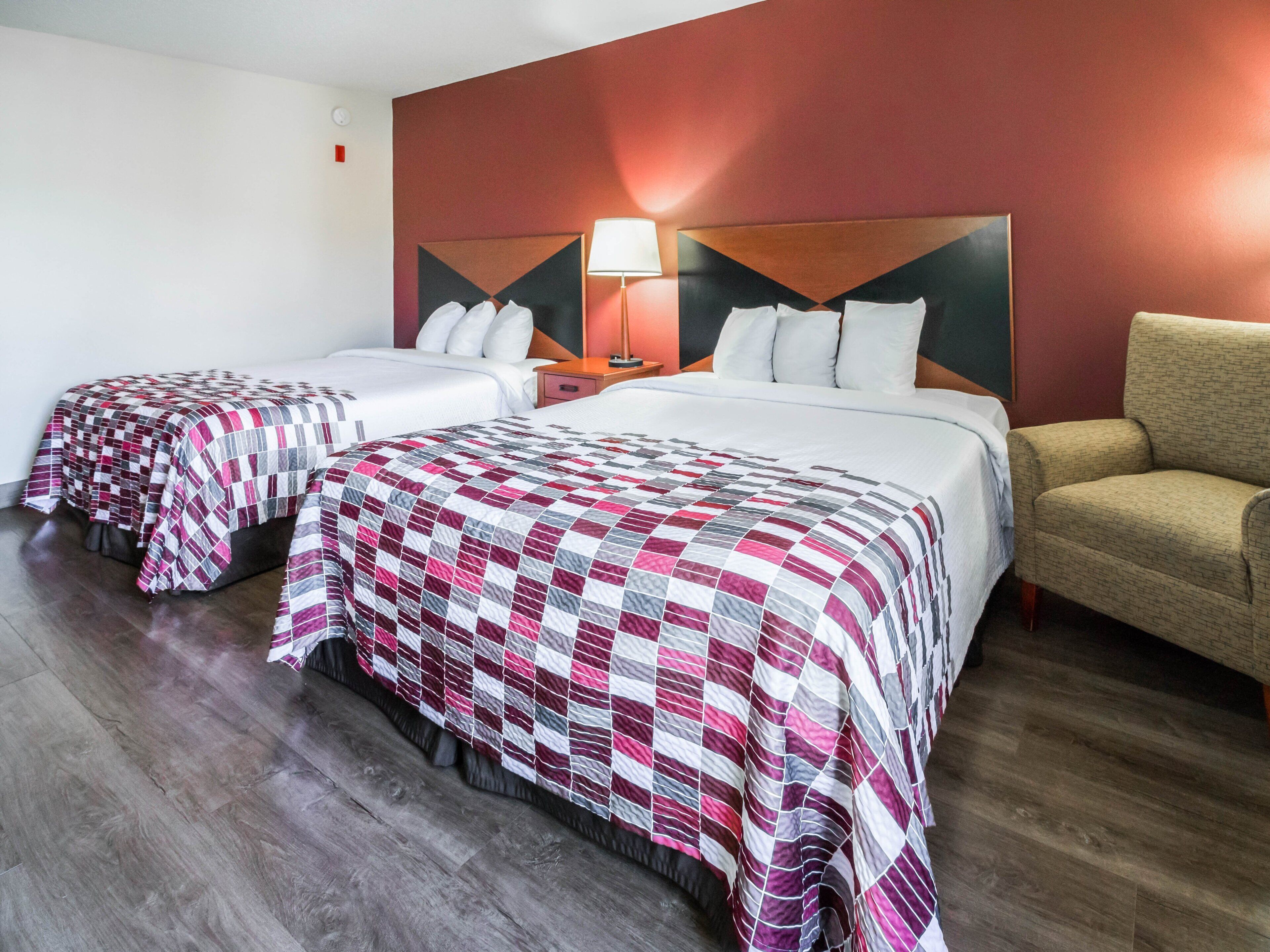 blackout curtains, iron/ironing board, free wifi, bed sheets