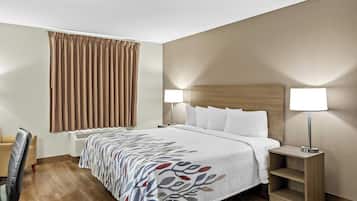 Tirai kedap cahaya, setrika/meja setrika, Wi-Fi gratis, dan seprai linen