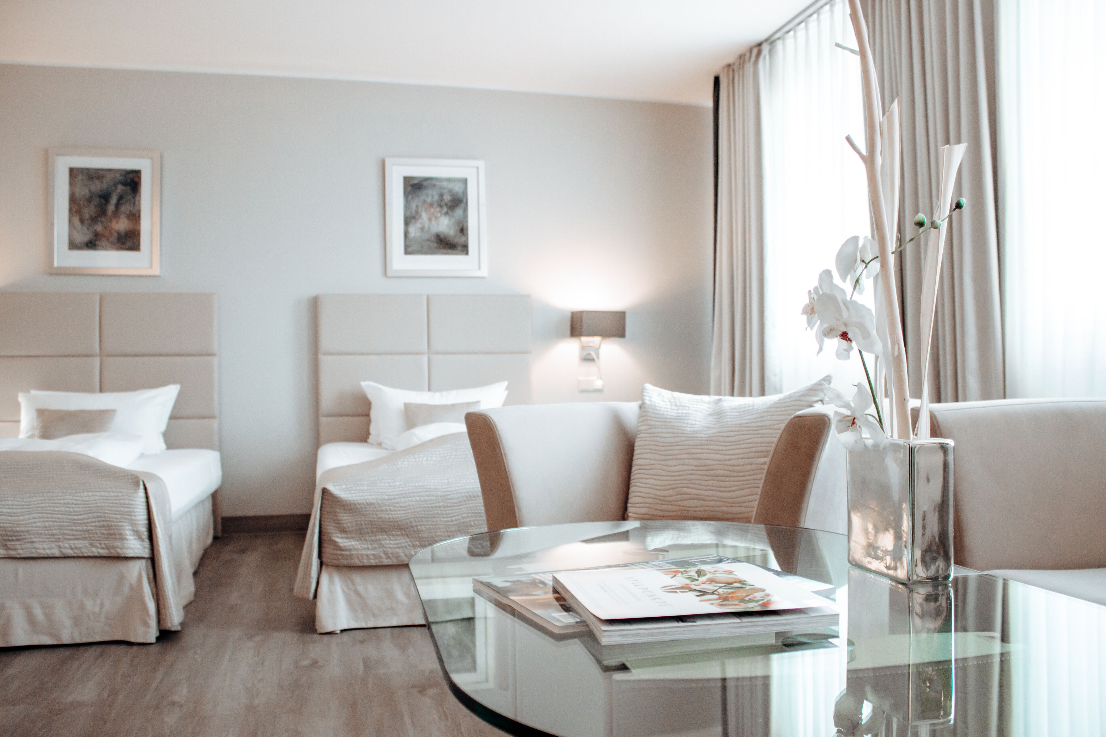 Executive-Doppelzimmer | Wohnbereich | Flachbildfernseher