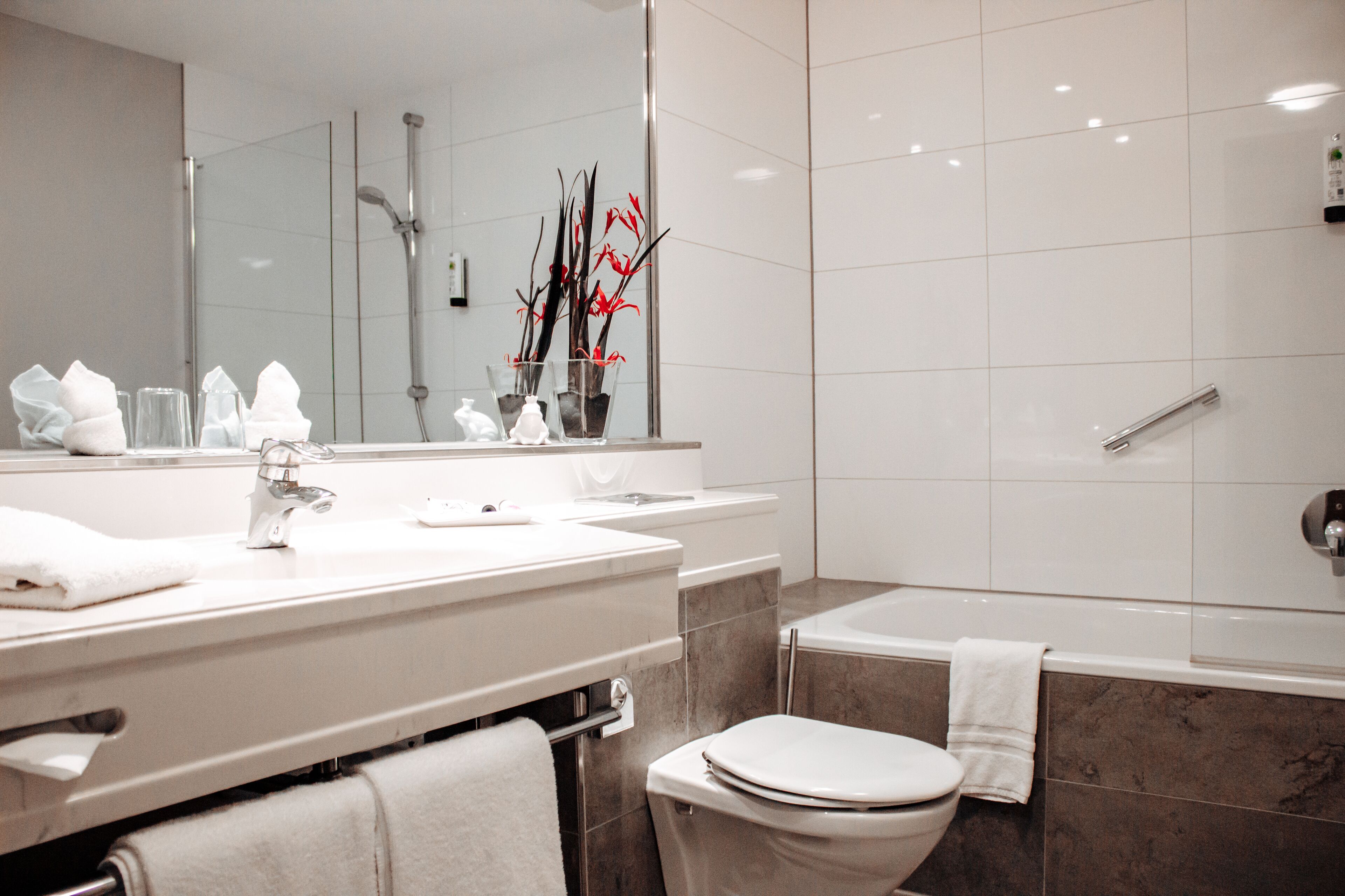 superior double room, allergy friendly, garden area | bathroom | free toiletries, hair dryer, bathrobes, slippers