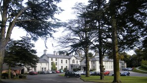 A residential street with a row of houses, parked cars, and trees. - Boyne Valley Hotel - Bed & Breakfast Only (Drogheda)
