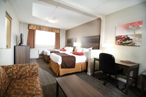 Suite, 2 Double Beds, Non Smoking, Refrigerator & Microwave | Premium bedding, in-room safe, desk, laptop workspace - Best Western Plus Sandusky Hotel & Suites (Sandusky)