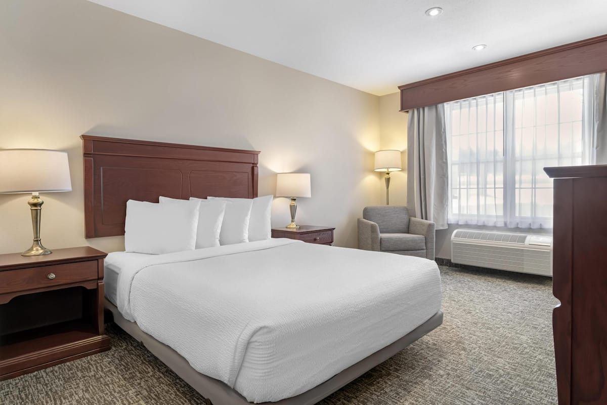 Standard Room, 1 Double Bed, Accessible, Jetted Tub (Roll-In Shower) | Down comforters, in-room safe, desk, laptop workspace