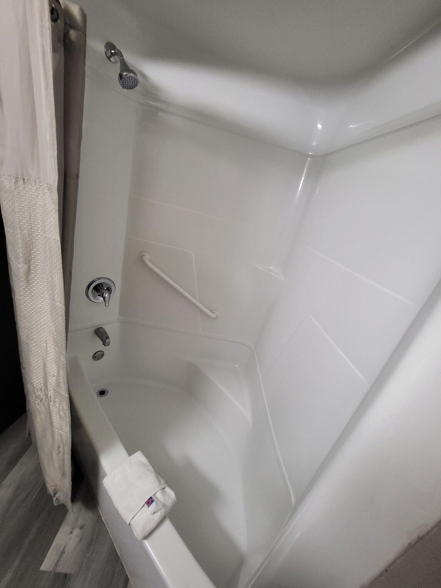 Combined shower/tub, hair dryer (on request), towels, soap