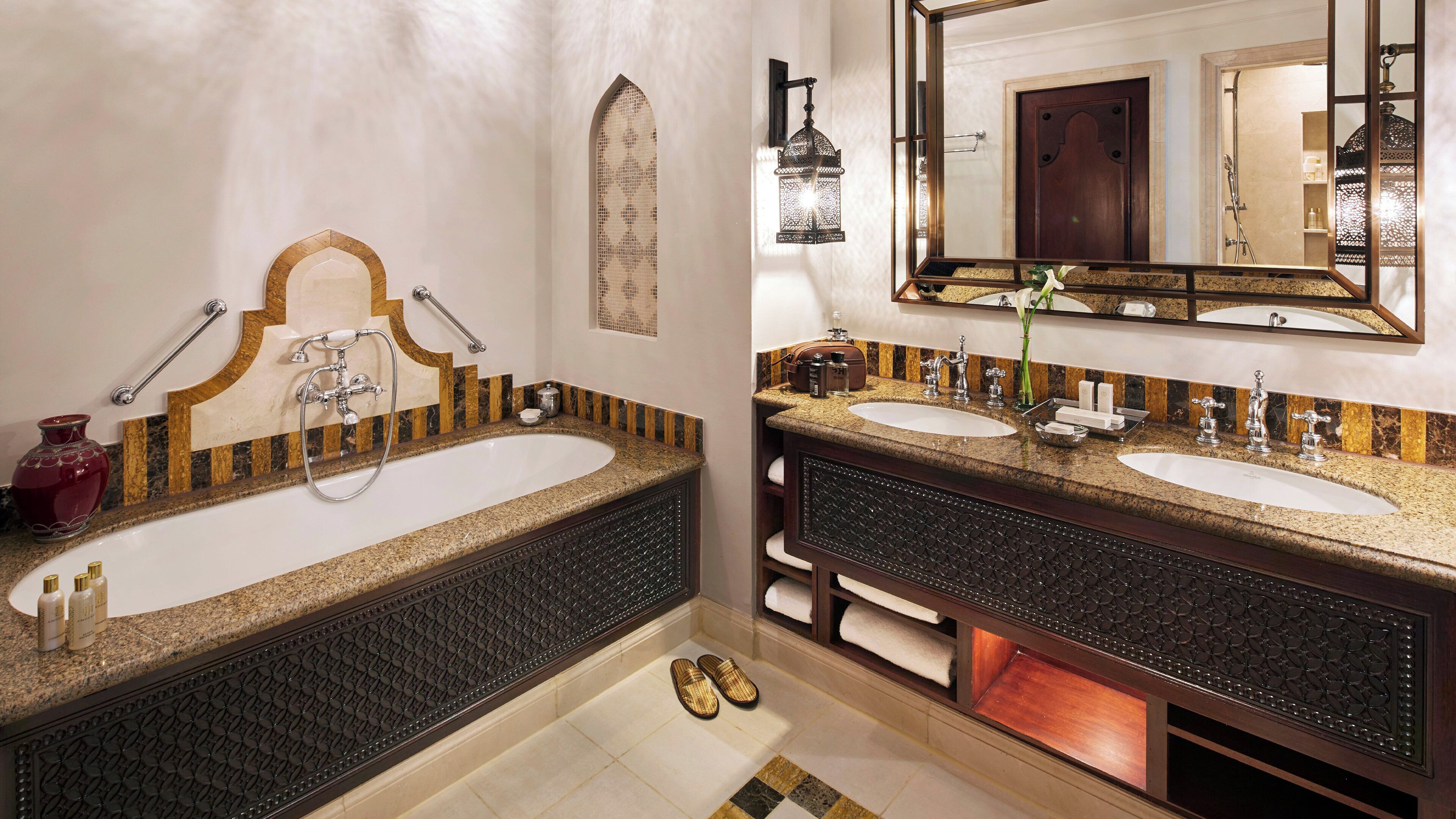 suite, 1 bedroom (arabian) | bathroom | separate bathtub and shower, deep-soaking bathtub, rainfall showerhead