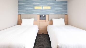 Desk, laptop workspace, blackout drapes, free WiFi