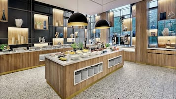 Petit déjeuner buffet (26 EUR par personne)