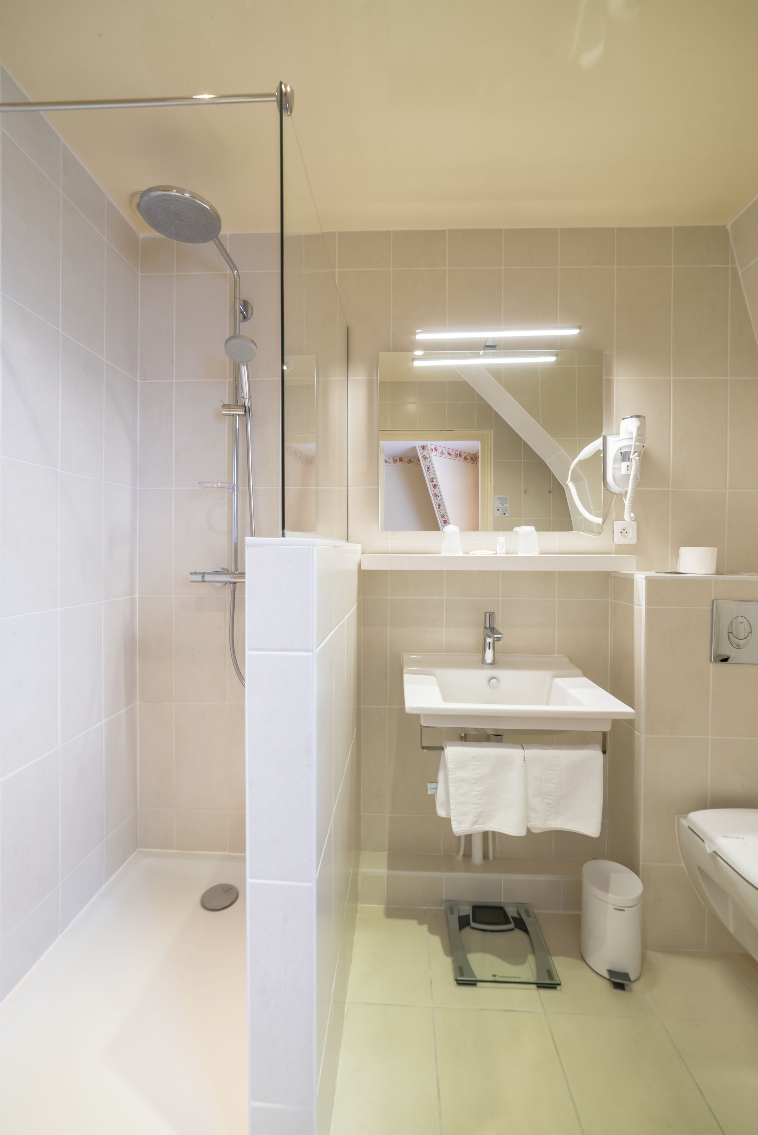 superior room | bathroom | combined shower/bathtub, hydromassage showerhead, free toiletries