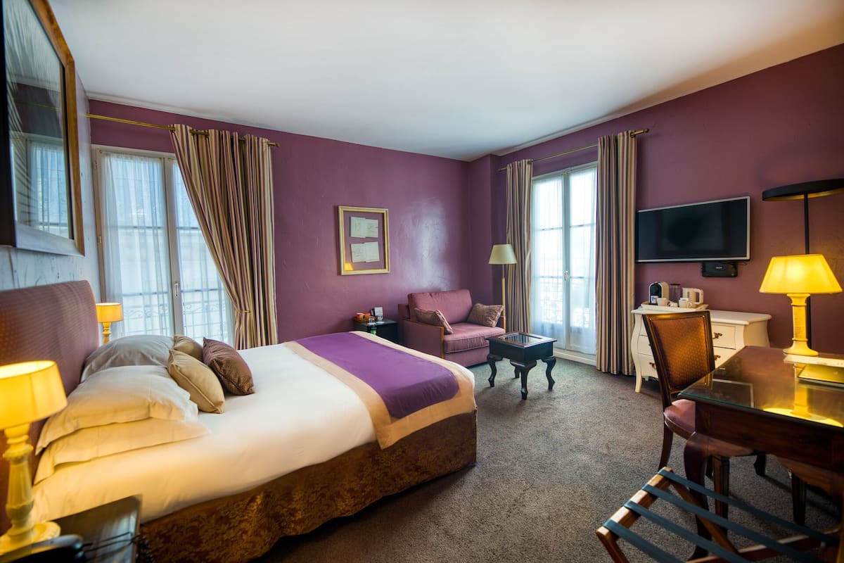 Deluxe Double Room, Ensuite (Luxe avec salon) | Peralatan tempat tidur premium, gebar bulu kapas