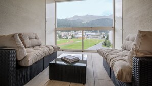 Superior Double Room, 1 Queen Bed, Lanai, Mountain View | Living area - Hotel Sonne St Moritz (St. Moritz)