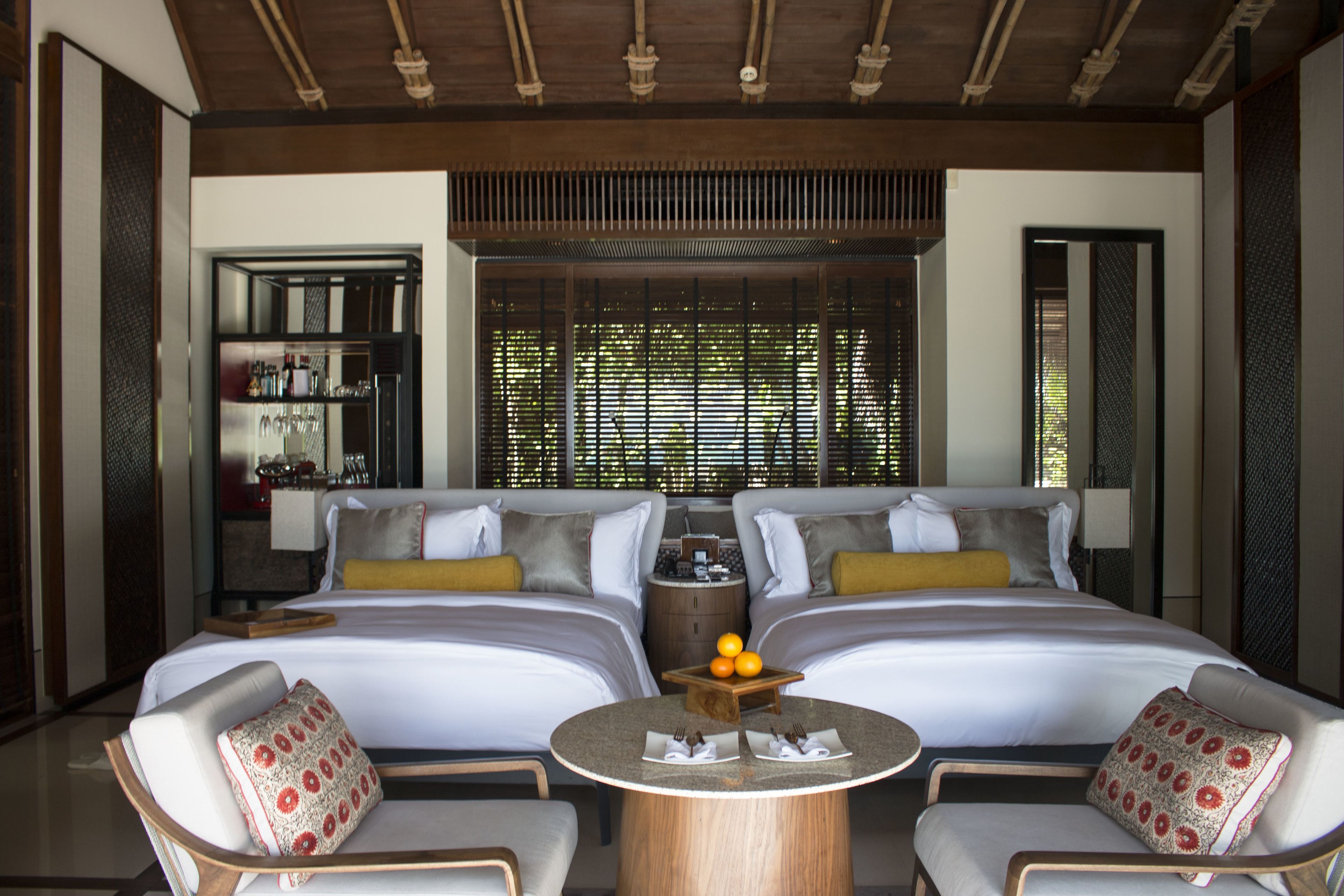 premium bedding, free minibar items, in-room safe