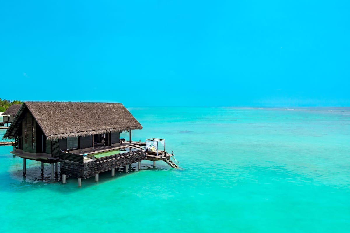 grand water villa with pool | beach/ocean view