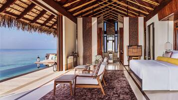 Water Villa King with Pool | Premium bedding, free minibar items, in-room safe