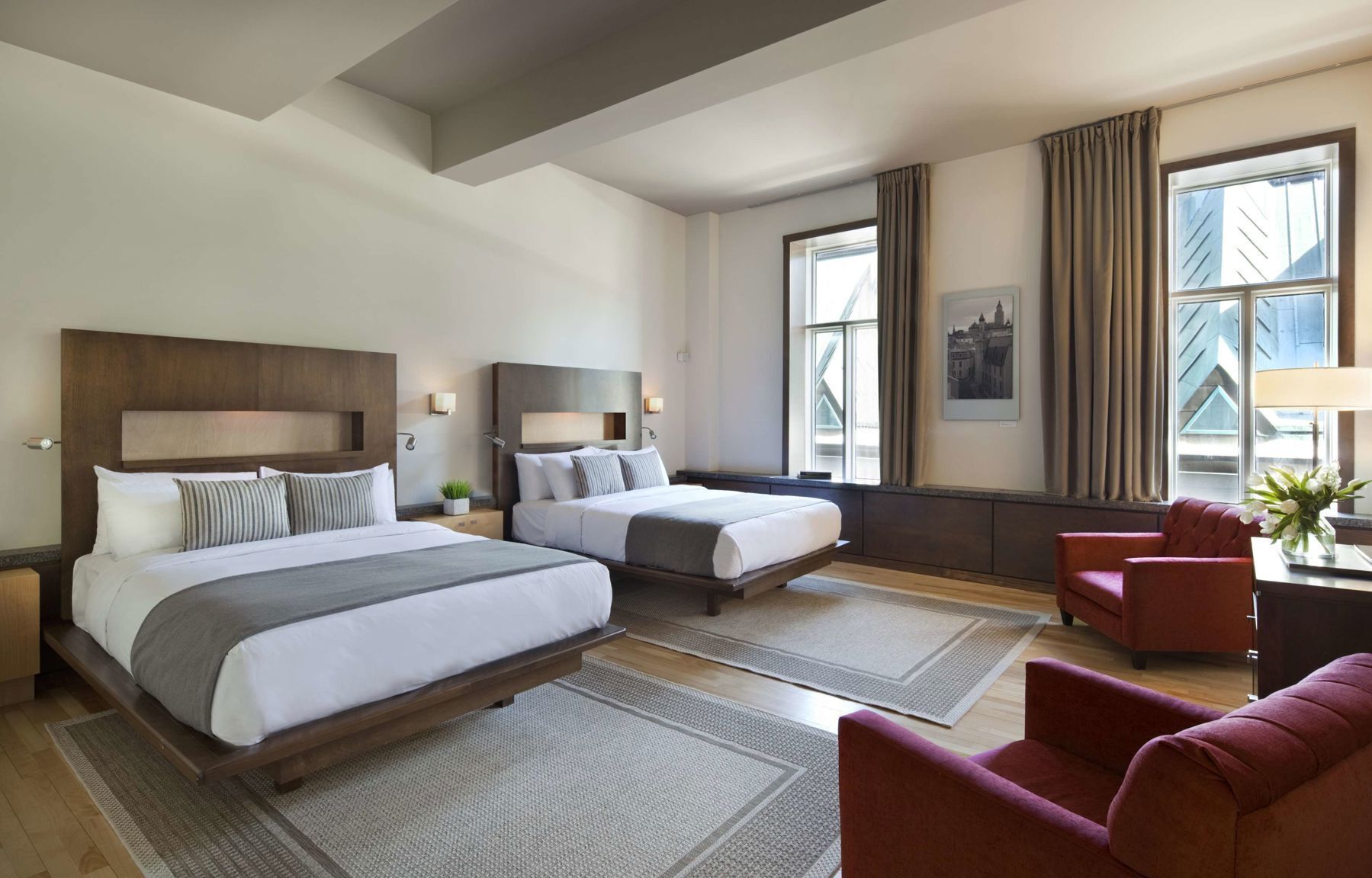 Egyptian cotton sheets, premium bedding, down duvets, pillow-top beds