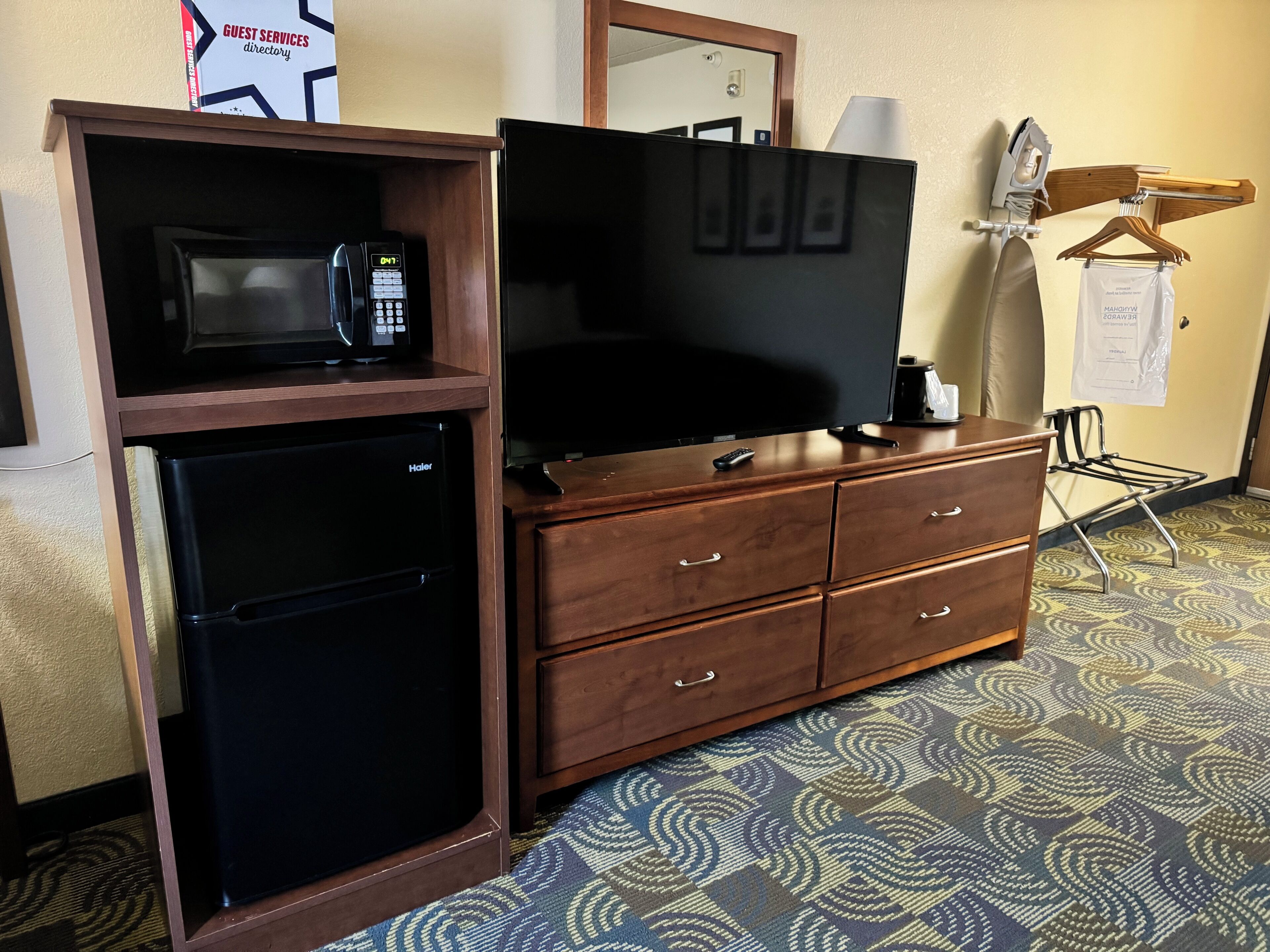 in-room safe, blackout curtains, iron/ironing board