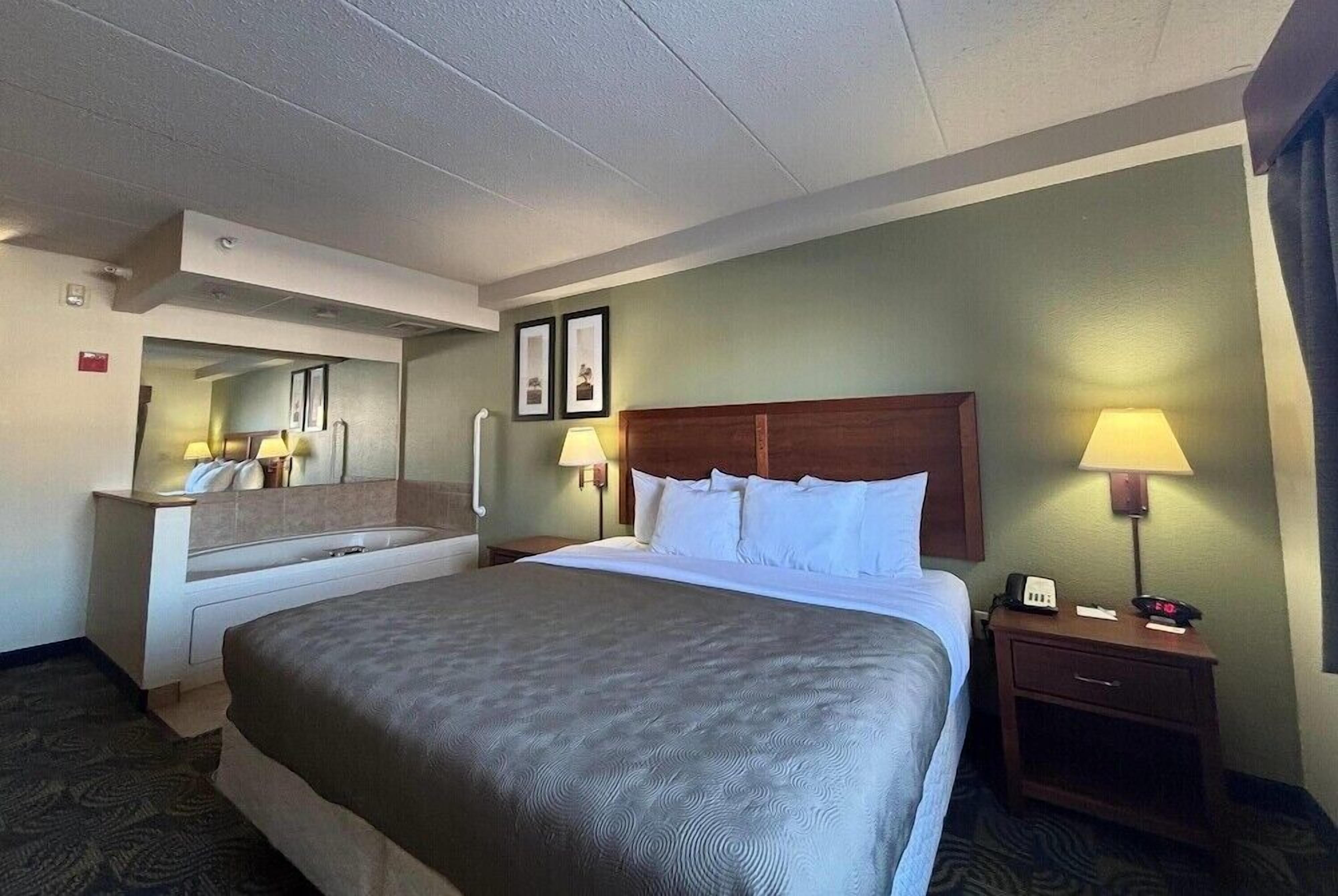In-room safe, blackout curtains, iron/ironing board