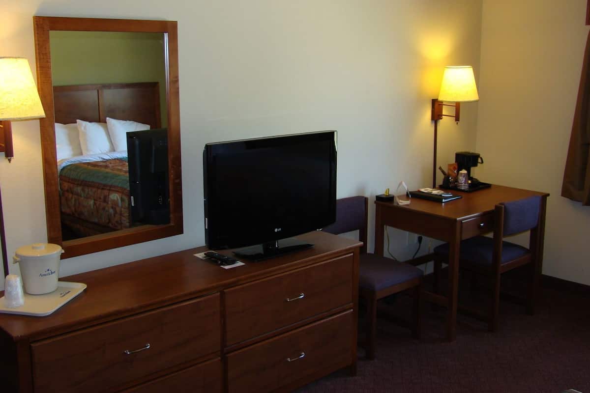 In-room safe, blackout curtains, iron/ironing board