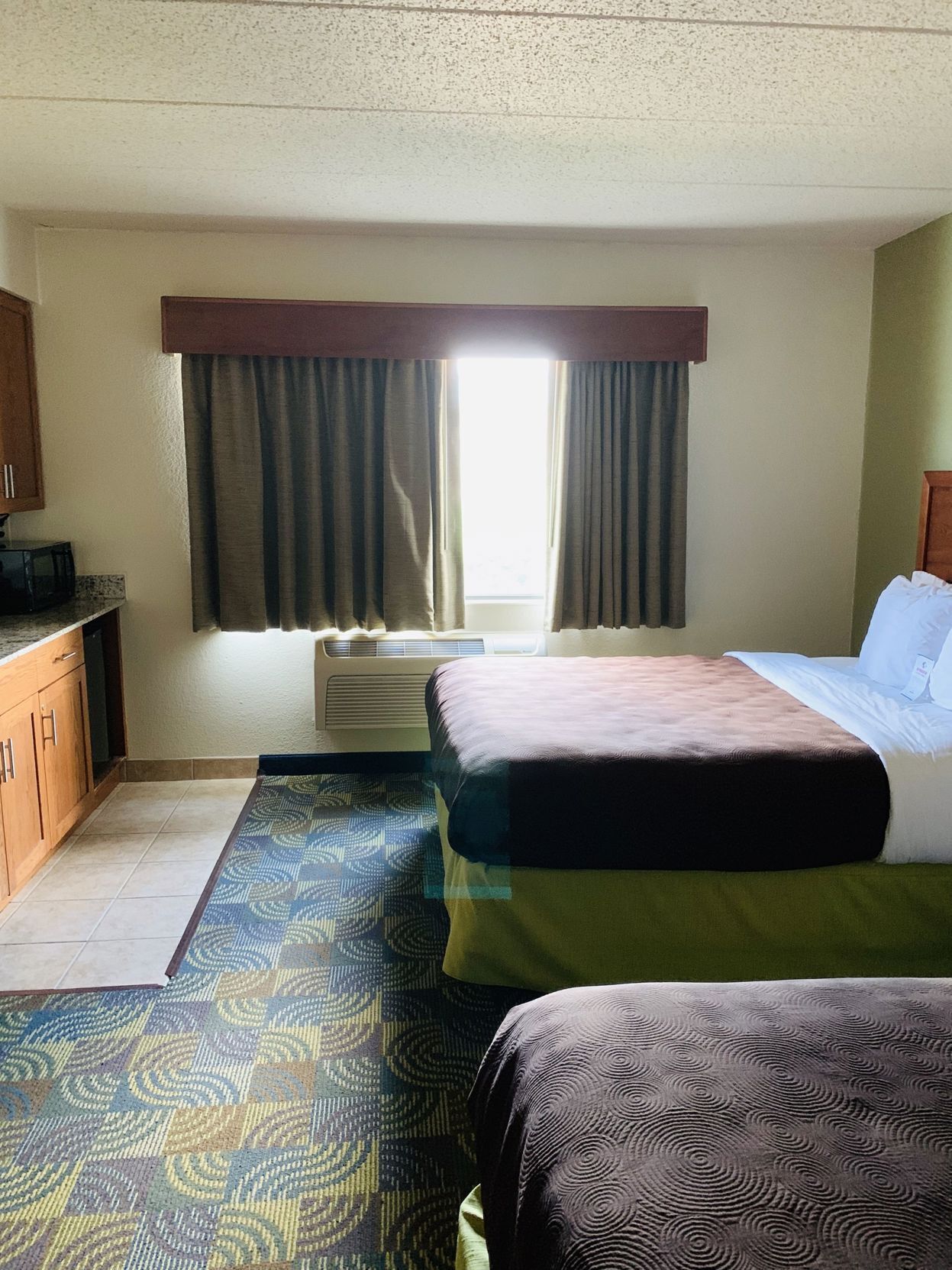 In-room safe, blackout curtains, iron/ironing board