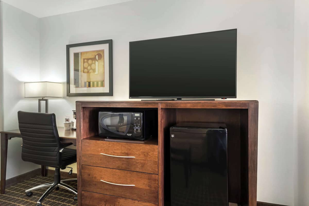 suite, 1 king bed, non smoking, refrigerator & microwave (with sofabed) | pillow-top beds, iron/ironing board, wifi, bed sheets