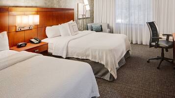 Room, 2 Queen Beds | Hypo-allergenic bedding, desk, blackout drapes, iron/ironing board