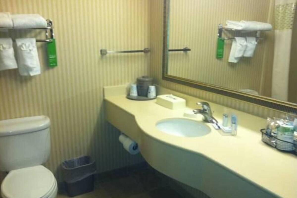 Bathroom | Combined shower/tub, free toiletries, hair dryer, towels