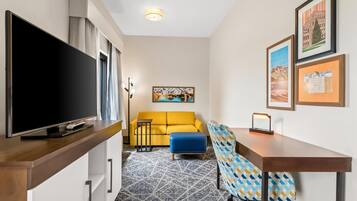 Studio, 1 trÚs grand lit, accessible aux personnes à mobilité réduite, baignoire