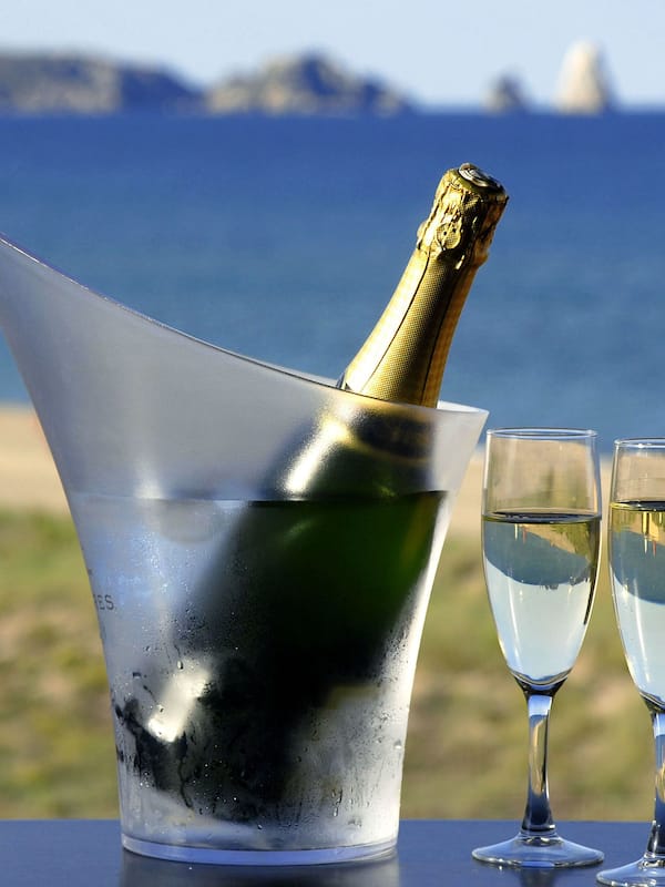 Champagne and ocean views await at this luxurious retreat.