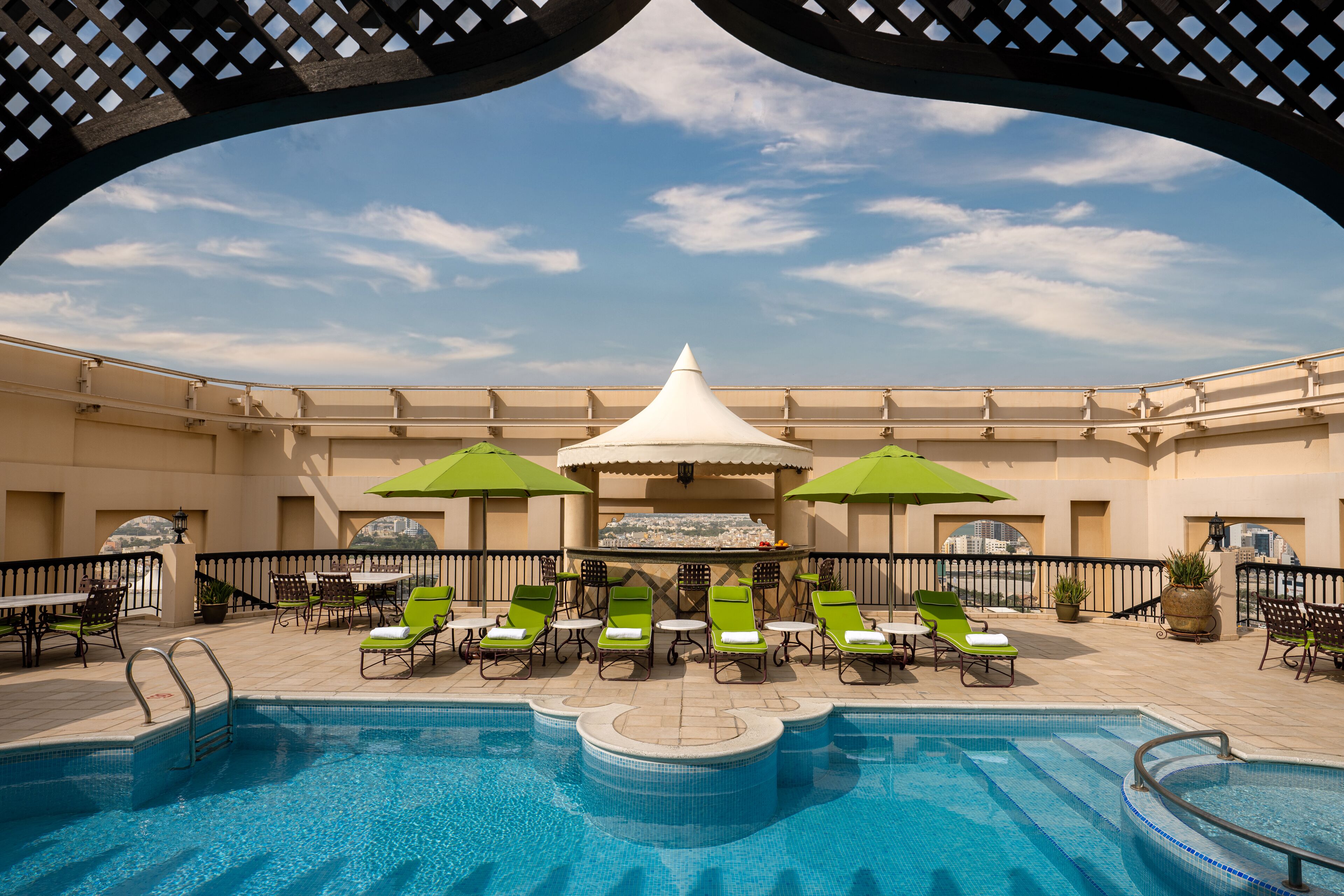 outdoor banquet area