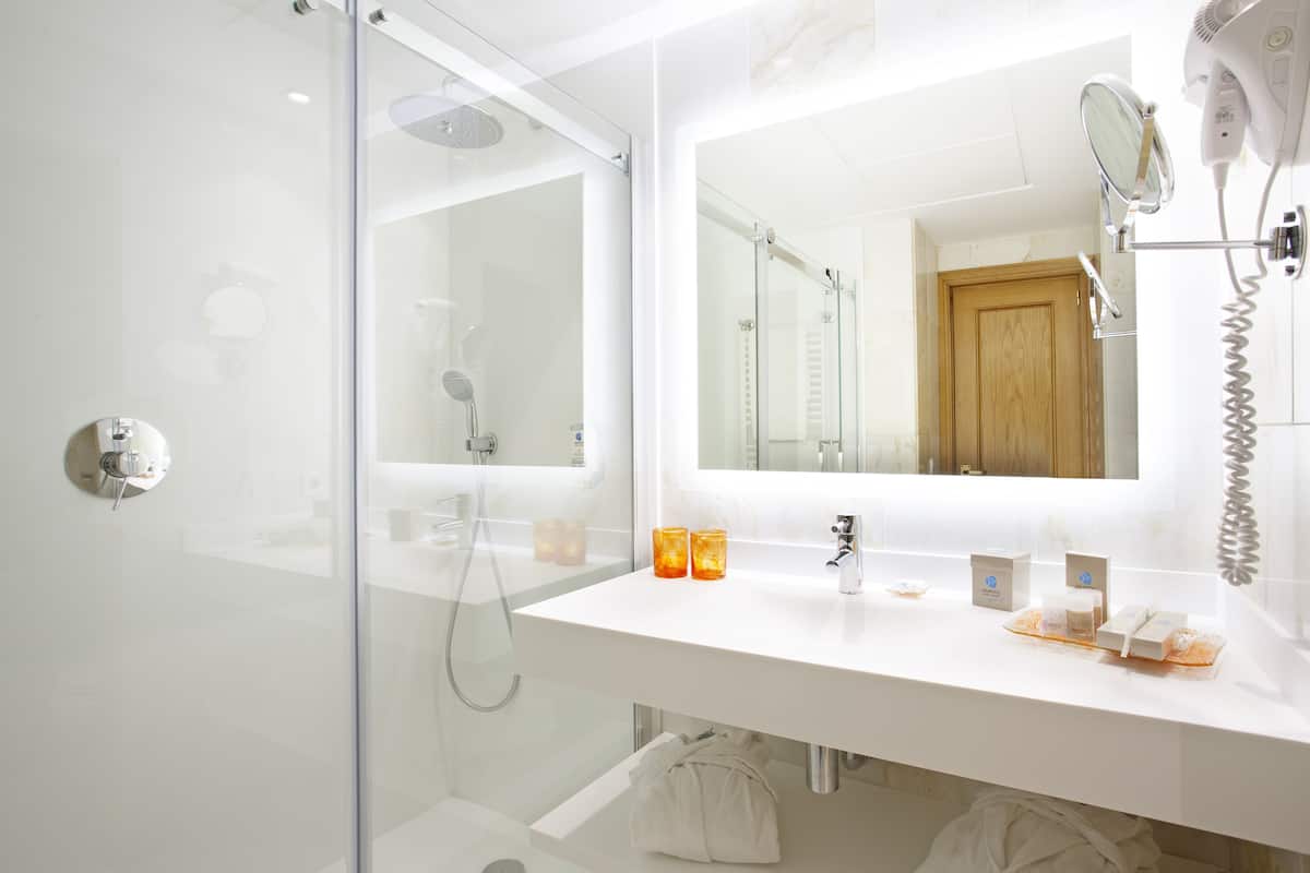 premium double room, balcony | bathroom | free toiletries, hair dryer, bathrobes, slippers