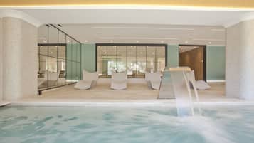 Sauna, steam room, body treatments, body wraps, facials