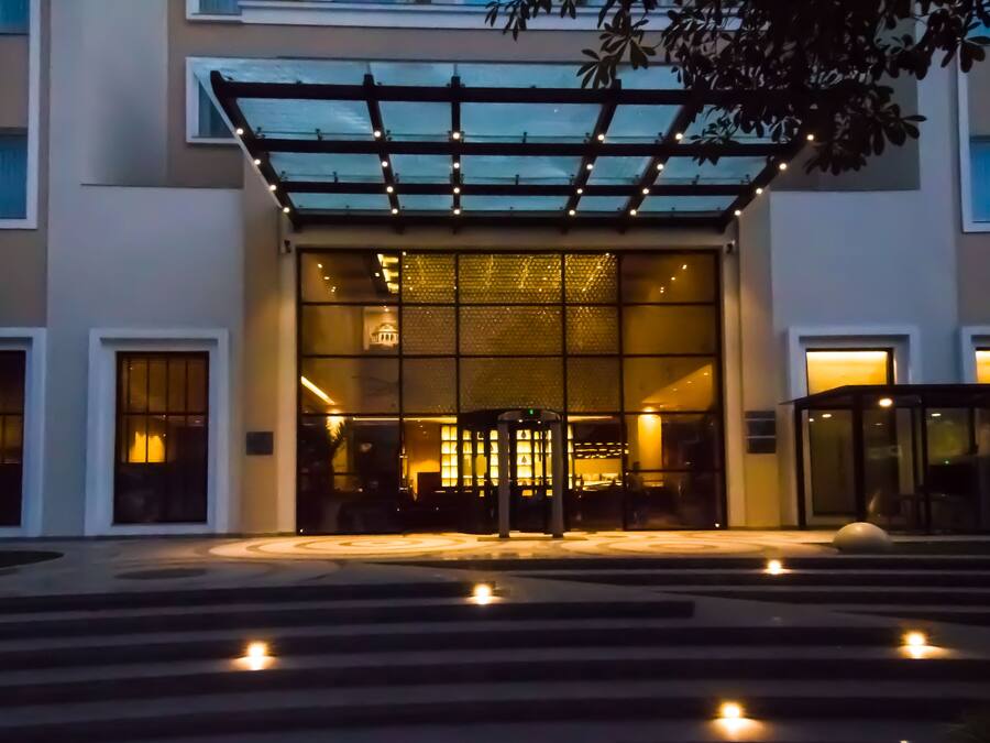 Front of property – evening/night