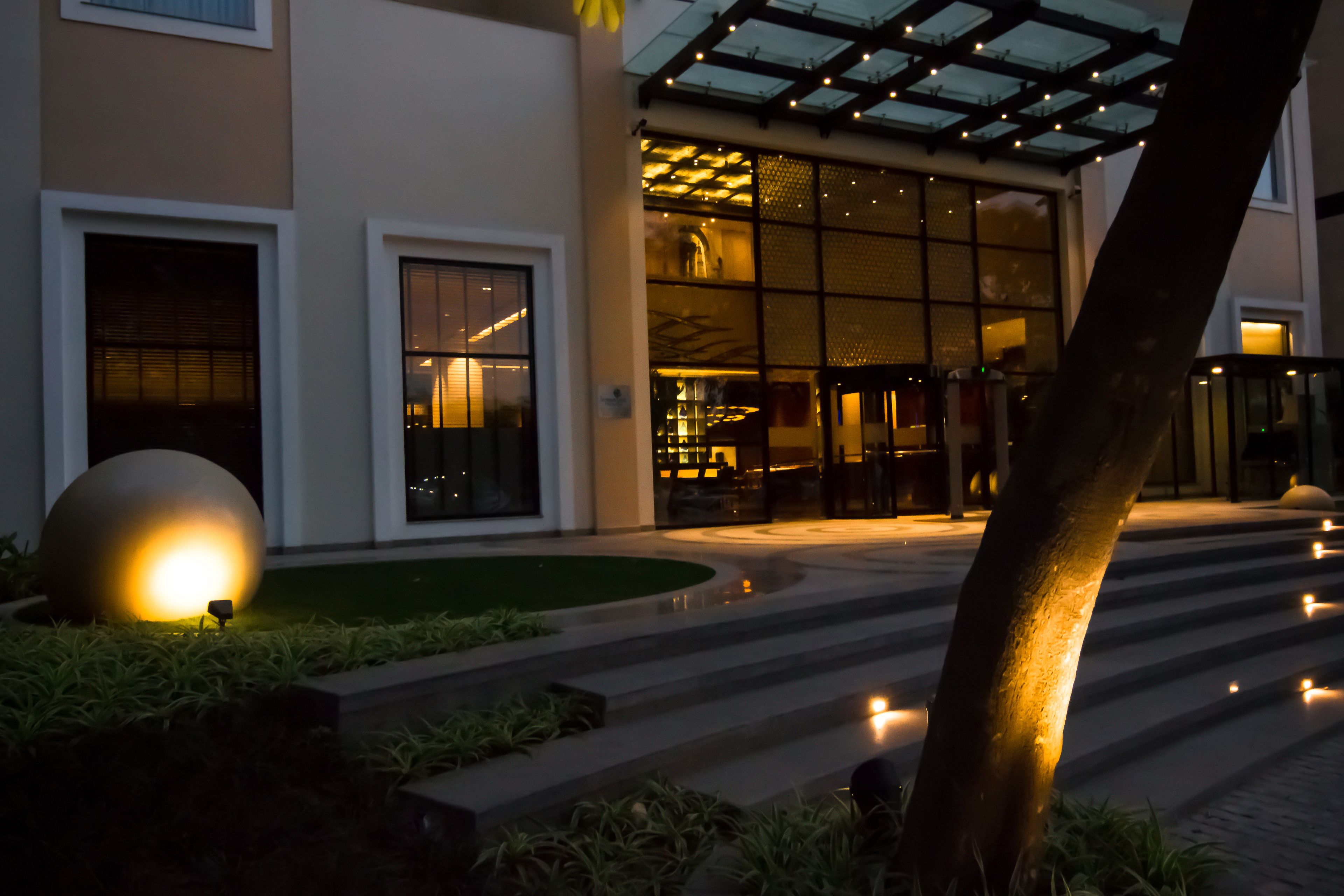 front of property – evening/night