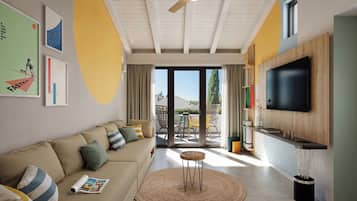 In-room safe, desk, bed sheets