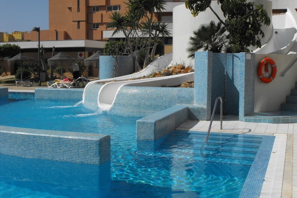 Indoor pool, outdoor pool, sun loungers