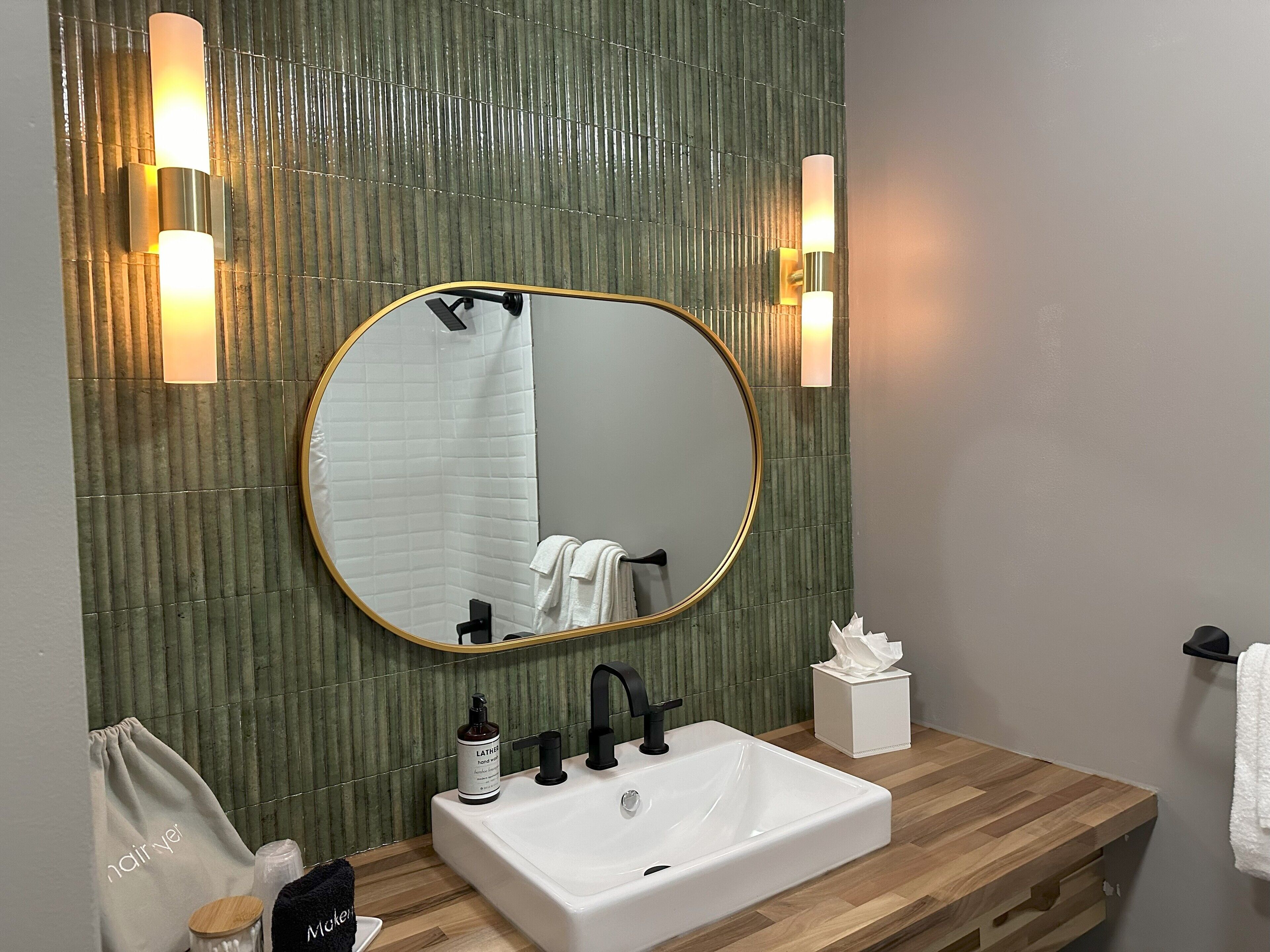 free toiletries, hair dryer, towels