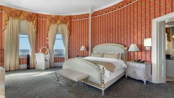 Premium bedding, down comforters, pillowtop beds, individually decorated