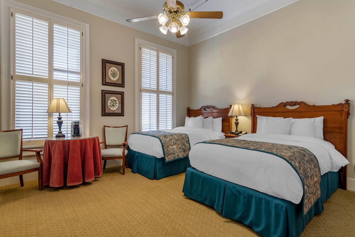 Premium bedding, down comforters, pillowtop beds, individually decorated