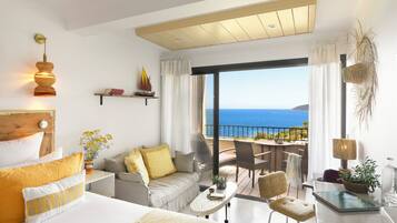 Superior Room, Terrace, Sea View | Premium bedding, in-room safe, blackout drapes, free WiFi