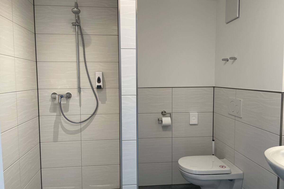double room | bathroom amenities | shower, hair dryer, towels, soap